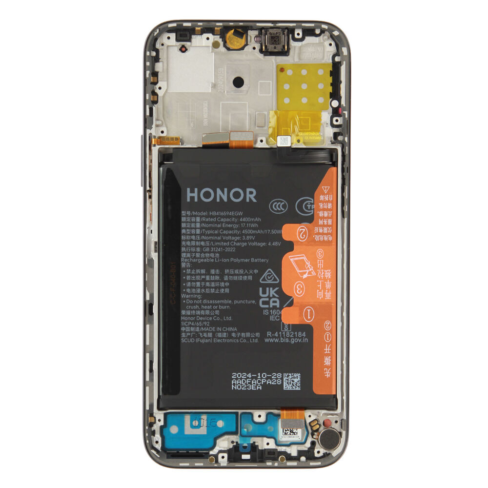 Módulo Pantalla Display incl. frame (Original) - Black, Honor 200 Lite Original Service Pack