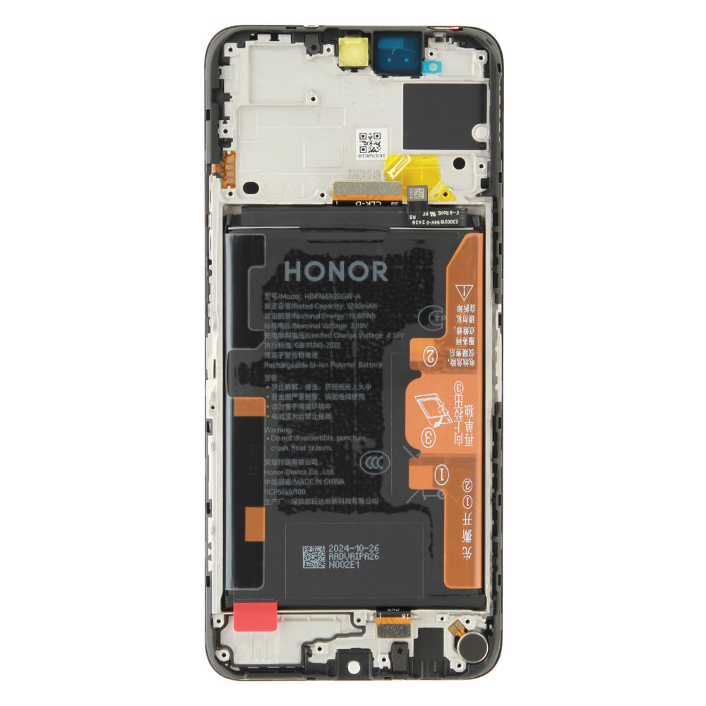 Módulo Pantalla Display incl. frame (Original) - Black, Honor 90 Smart Original Service Pack