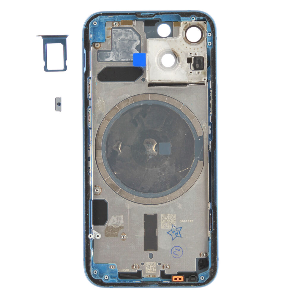 Rear Cover (Pulled A) excl. small parts - Blue, For iPhone 13 mini