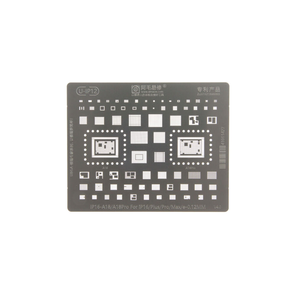 Amaoe High quality Chip BGA Reballing Stencil iPhone 16 series