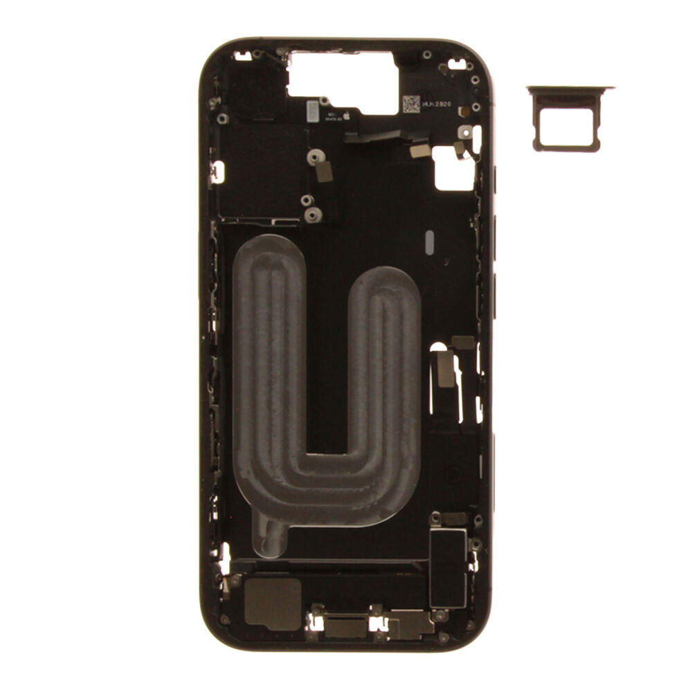 Middle Frame (Pulled B) incl. small parts - Black, For iPhone 17