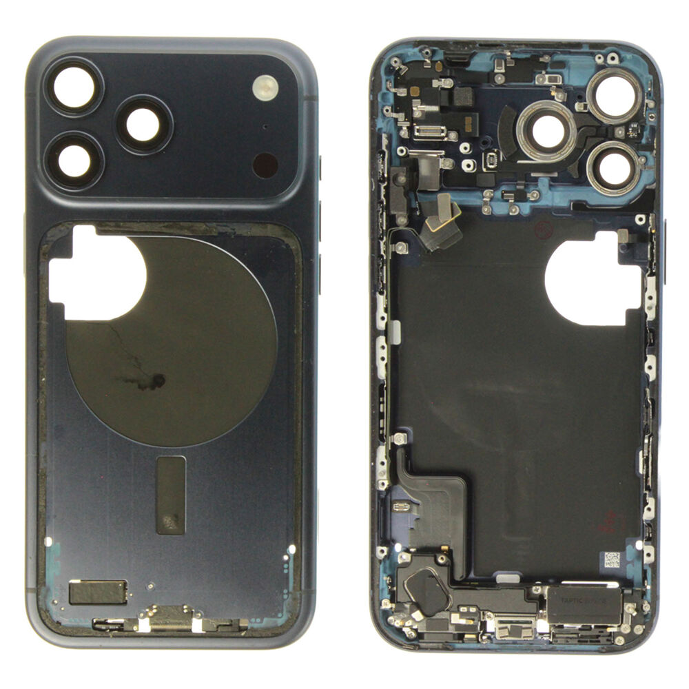 Middle Frame (Pulled B) incl. small parts - Dark Blue, For iPhone 17 Pro Max