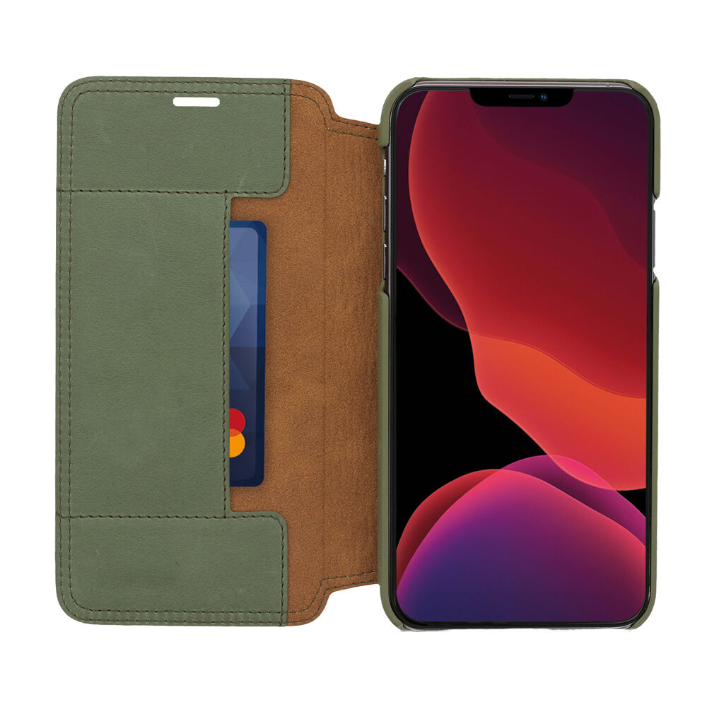 Book Case - Olive Green, for iPhone 12 Pro Max