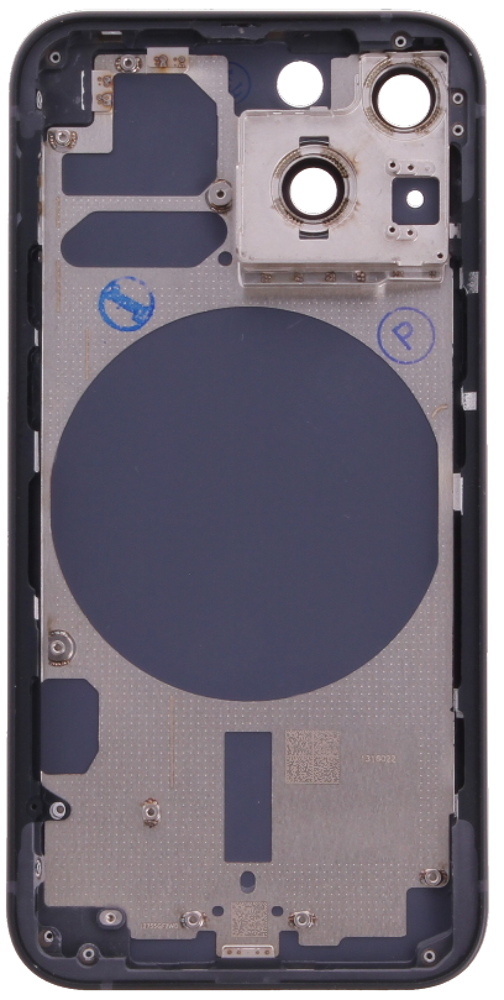 Rear Cover (excl. Logo) - Black, For iPhone 13 mini