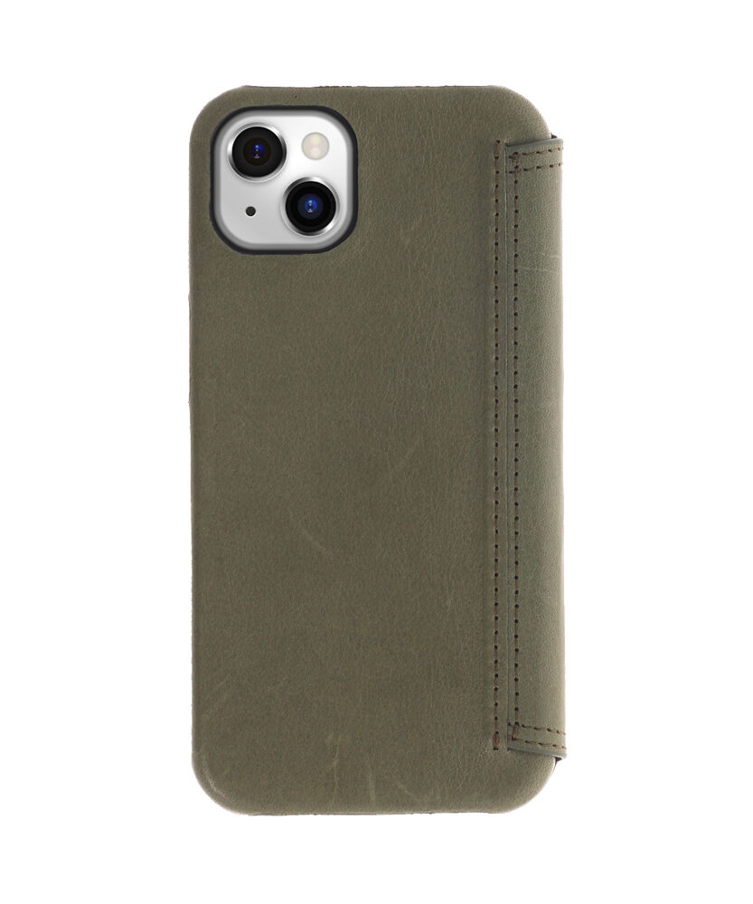 Book Case - Olive Green, for iPhone 14 Plus