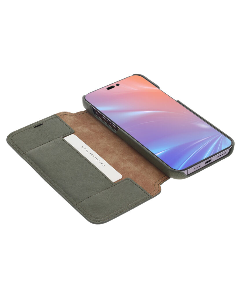 Book Case - Olive Green, for iPhone 14 Plus