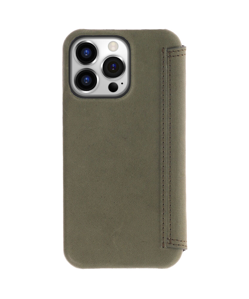 Book Case - Olive Green, for iPhone 14 Pro