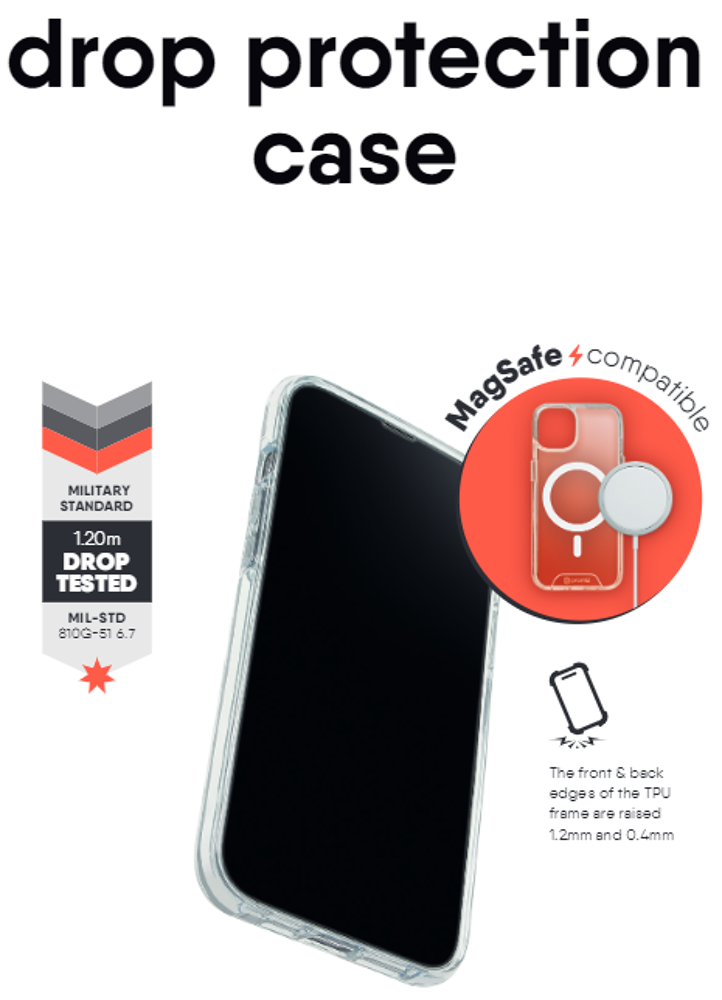 Drop Protection Case (Magsafe Compatible) - Clear, Apple iPhone 13 Pro Max