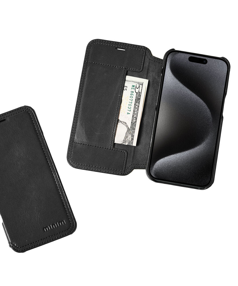 Book Case - Black, for iPhone 15 Plus