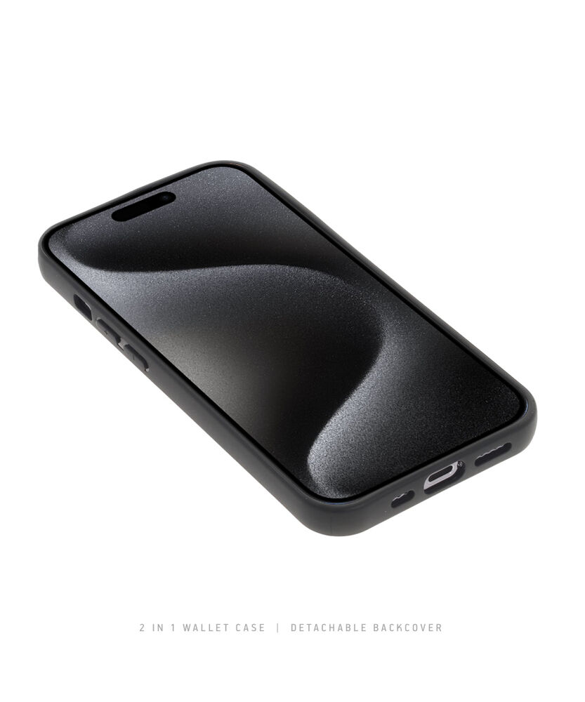 2 in 1 Wallet Case - Dark Blue, for iPhone 15 Plus