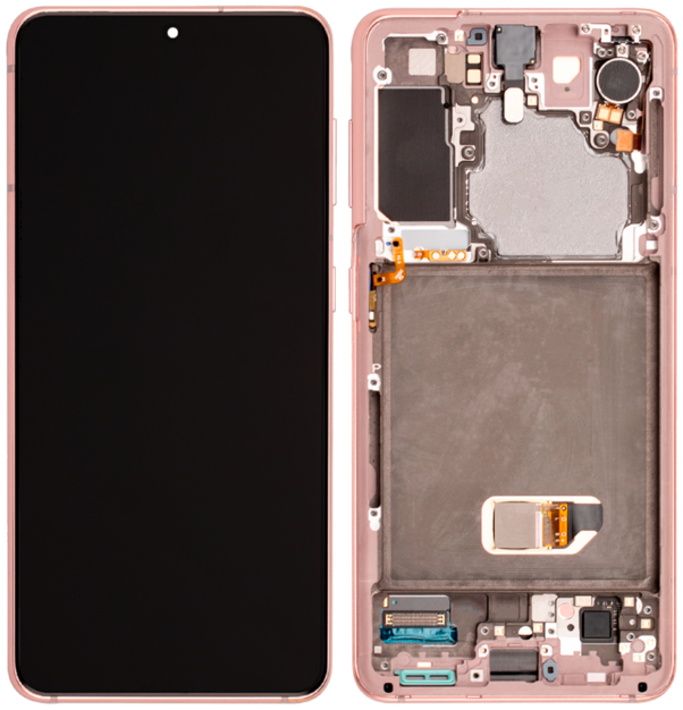 Módulo Pantalla Display incl. cam (Original) - Phantom Pink, Samsung Galaxy S21; SM-G991B Original Service Pack GH82-24544D