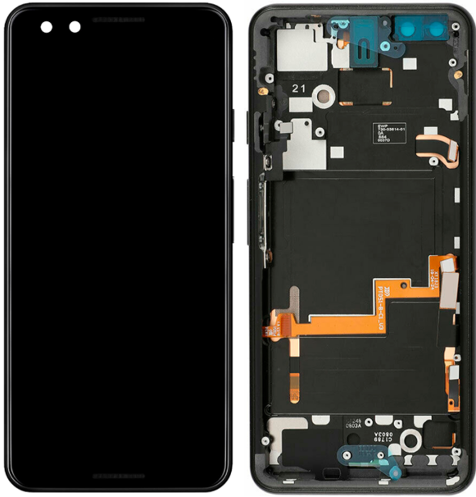 Módulo Pantalla For Google Display incl. frame (Refurb) - Just Black, Google Pixel 3 Original Service Pack