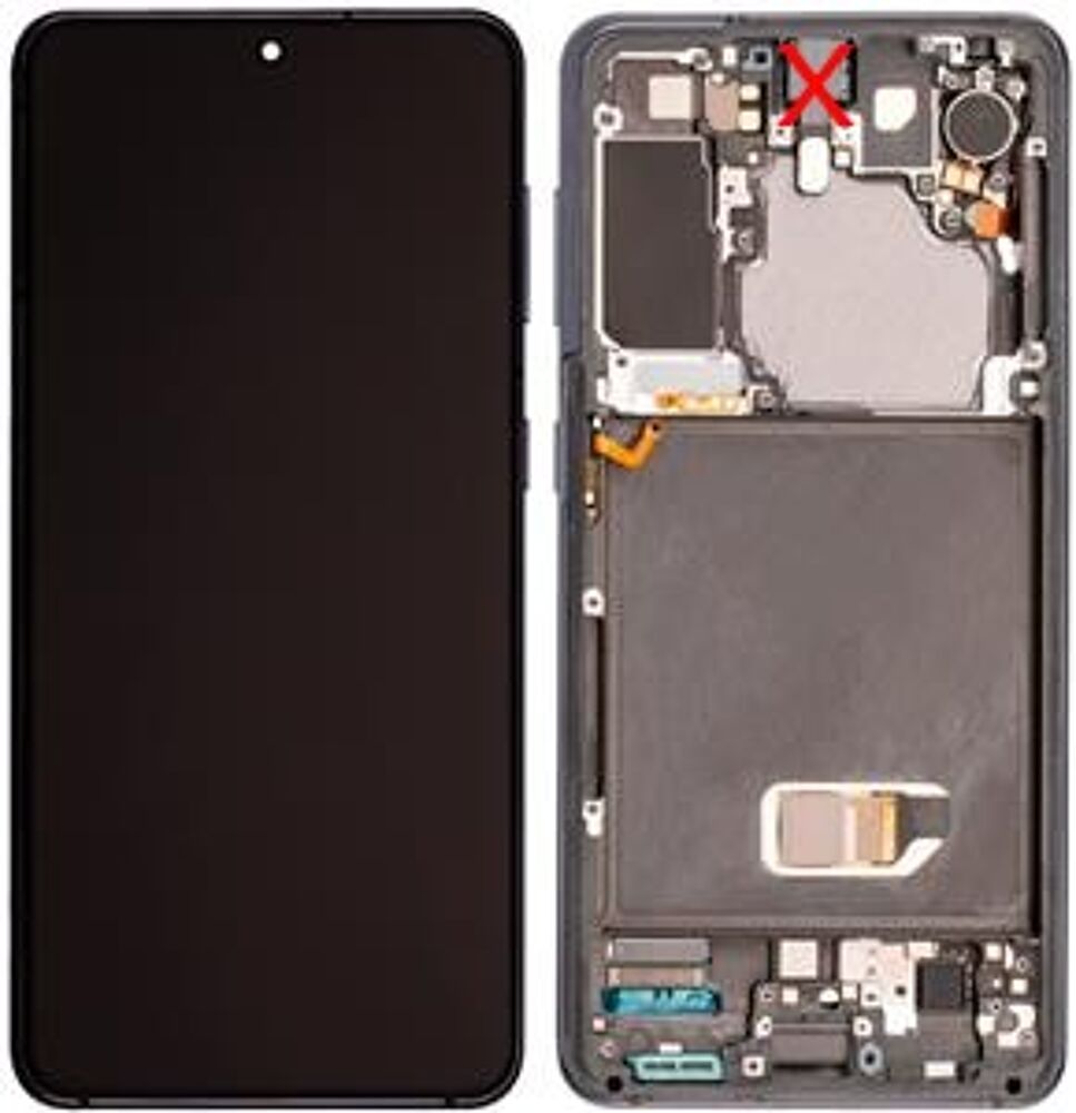 Módulo Pantalla Display excl. cam (Original) - Phantom Grey, Samsung Galaxy S21; SM-G991 Original Service Pack GH82-27255A