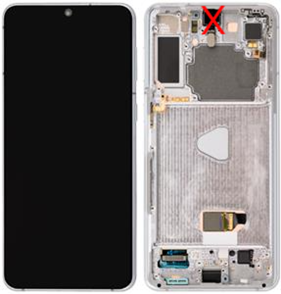Módulo Pantalla Display excl. cam (Original) - Phantom Silver, Samsung Galaxy S21 Plus; SM-G996 Original Service Pack GH82-27268C