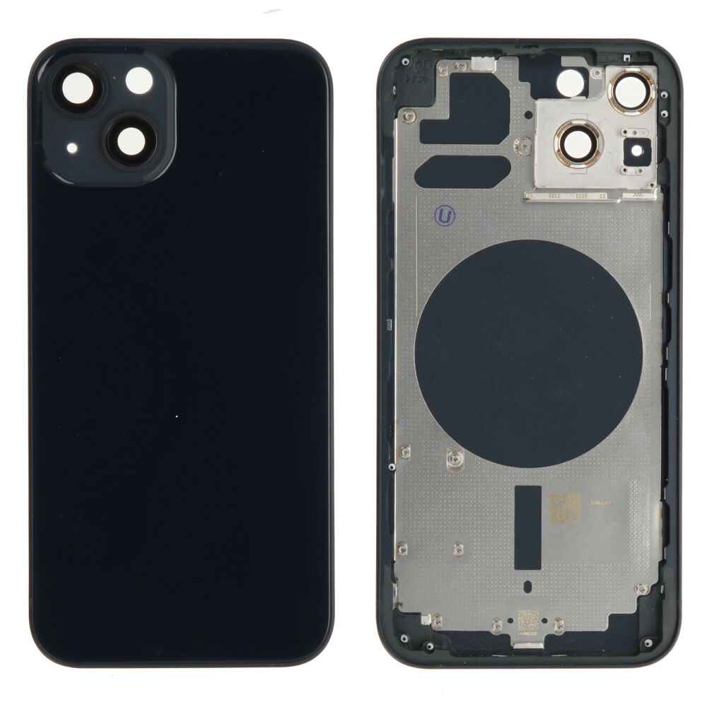 Rear Cover (excl. Logo) - Black, For iPhone 13