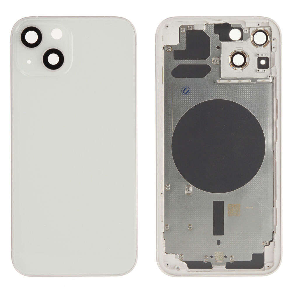 Rear Cover (excl. Logo) - White, For iPhone 13