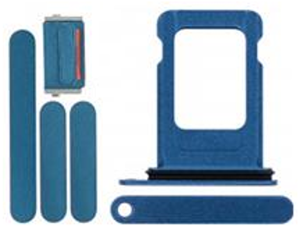 Keyset + Simcard Tray - Blue, For iPhone 13