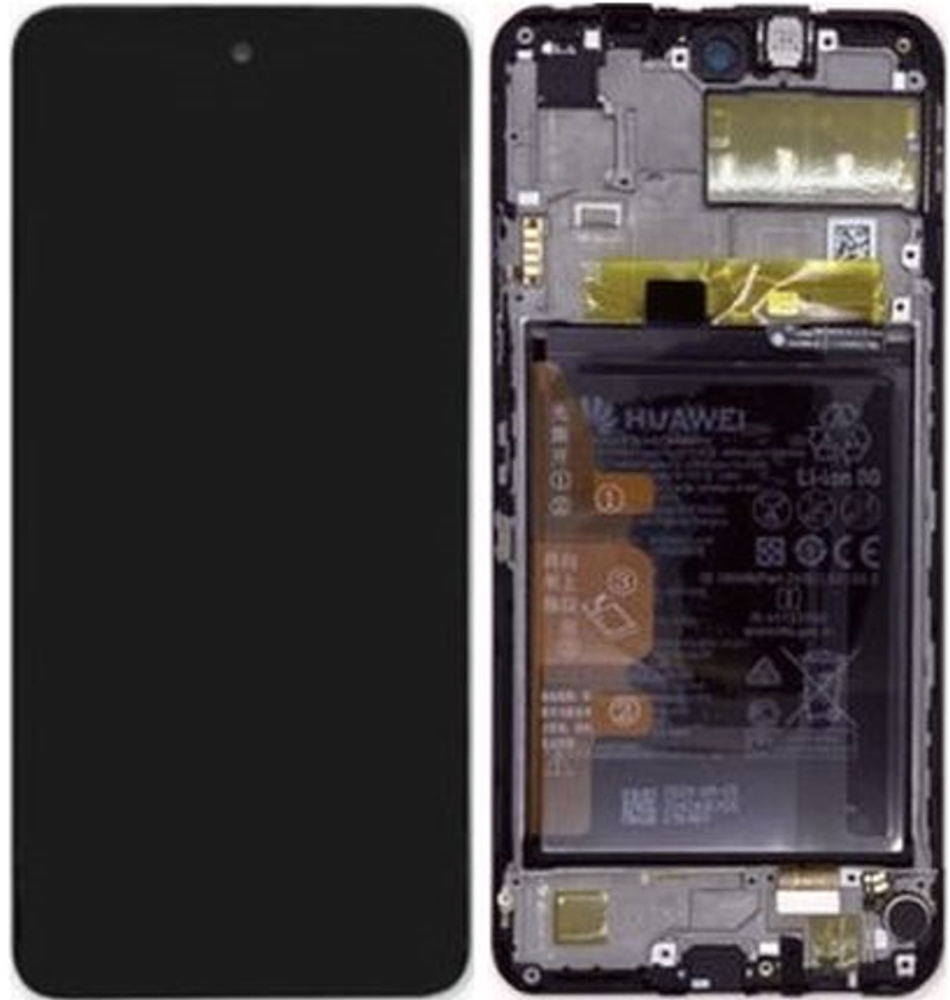 Módulo Pantalla Display incl. battery (Original) - Black, Huawei P Smart 2021 Original Service Pack
