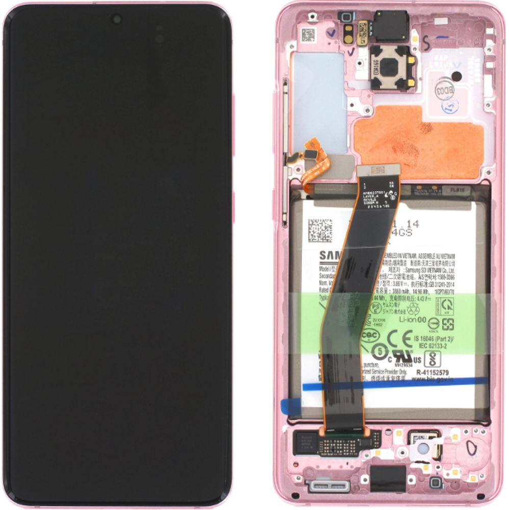Módulo Pantalla Display incl. battery (Original) - Pink, Samsung Galaxy S20 (5G); SM-G981 Original Service Pack GH82-22127C