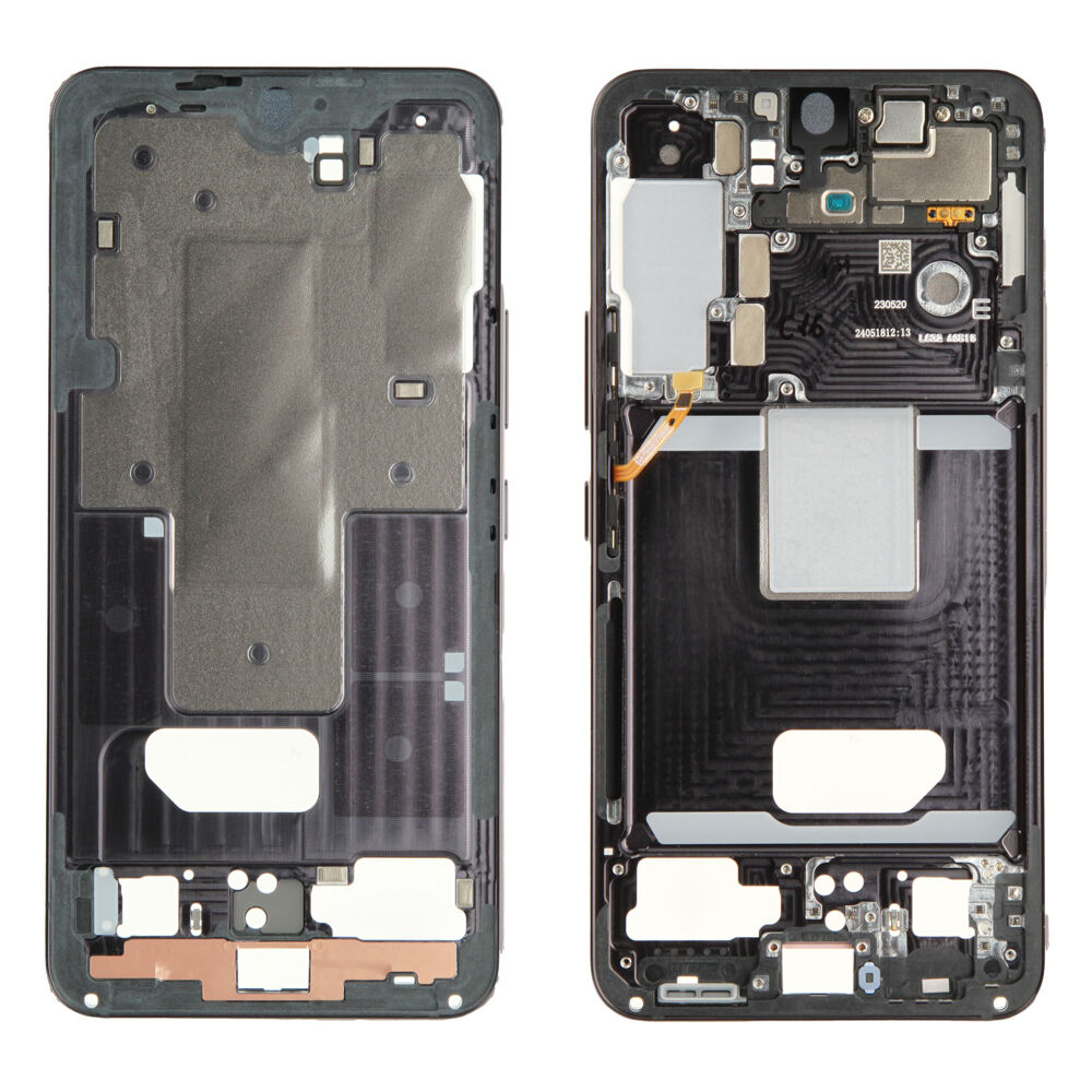 Middle frame (Original) - Black, Samsung Galaxy S22; SM-S901B