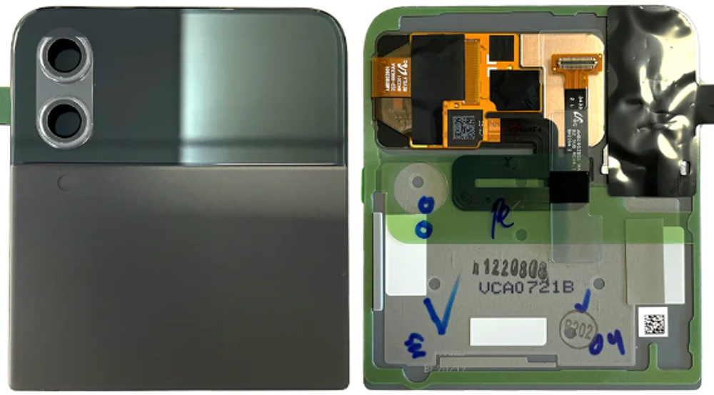 Módulo Pantalla Display outer (Original) - Graphite, Samsung Galaxy Z Flip4, SM-F721B Original Service Pack GH97-27947A