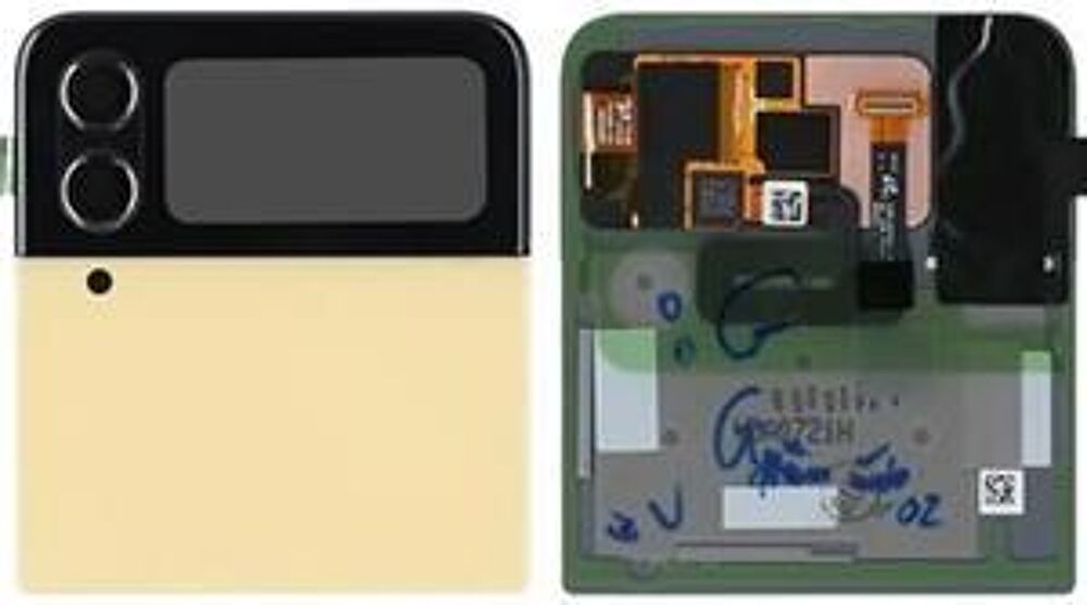 Módulo Pantalla Display outer (Original) - Yellow/Gold, Samsung Galaxy Z Flip4, SM-F721B Original Service Pack GH97-27947G