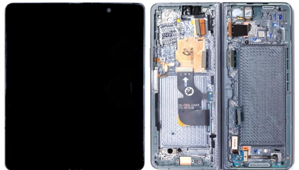 Módulo Pantalla Display inner (Original) - Grey green, Samsung Galaxy Z Fold4; SM-F936 Original Service Pack GH82-29461B