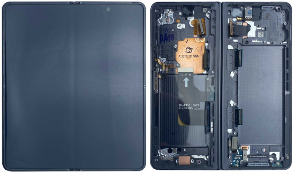 Módulo Pantalla Display inner (Original) - Phantom Black, Samsung Galaxy Z Fold4; SM-F936B Original Service Pack GH82-29461A
