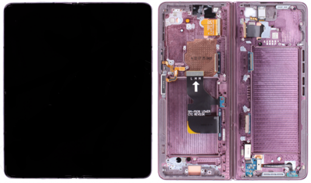 Módulo Pantalla Display inner (Original) - Burgundy, Samsung Galaxy Z Fold4; SM-F936B Original Service Pack GH82-29461D