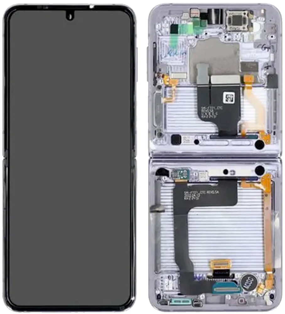 Módulo Pantalla Display (Original) - Silver, Samsung Galaxy Z Flip4; SM-F721B Original Service Pack GH82-29440F