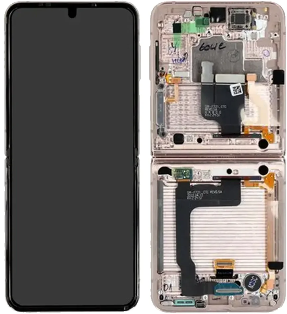 Módulo Pantalla Display inner (Original) - Gold, Samsung Galaxy Z Flip4; SM-F721B Original Service Pack GH82-29440G