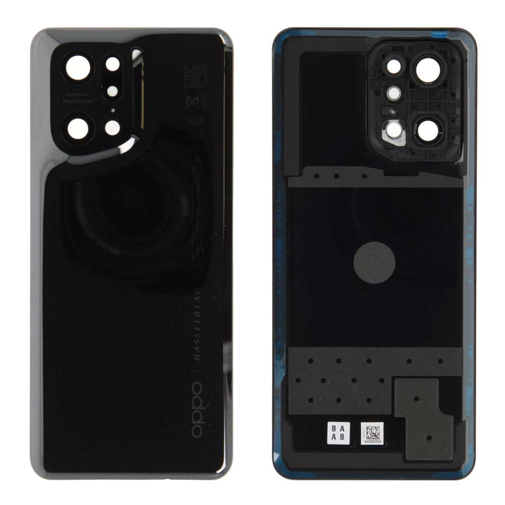 Back Glass - Black, Oppo Find X5 Pro