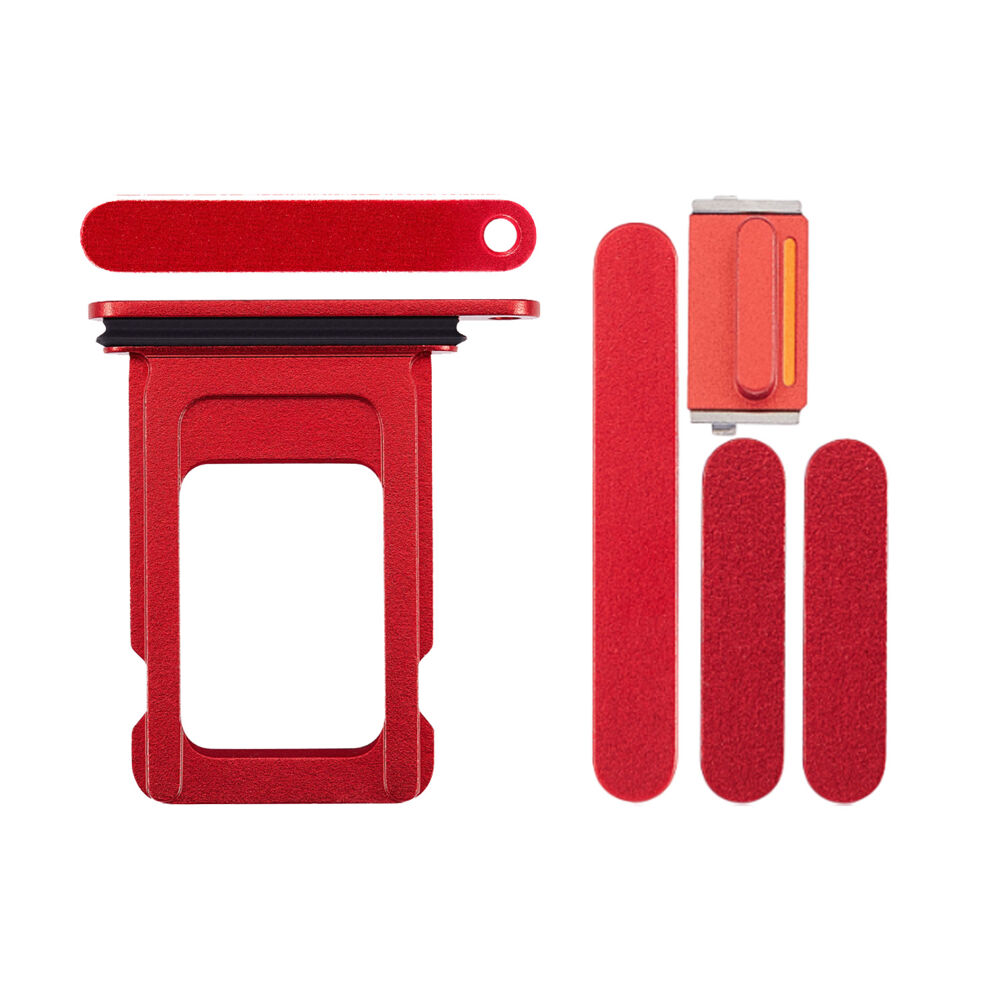 Keyset + Simcard Tray - Red, For iPhone 14