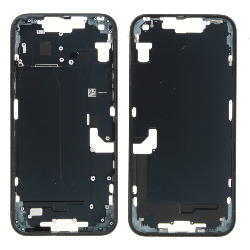 Middle Frame (Pulled A) excl. small parts - Black, For iPhone 14 Plus
