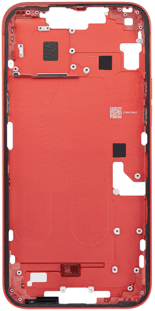 Middle Frame (Pulled A) excl. small parts - Red, For iPhone 14 Plus