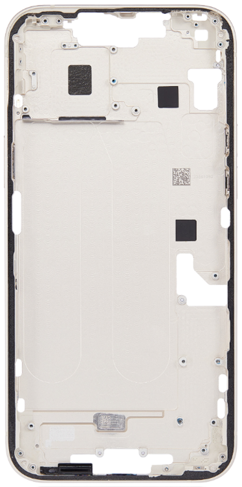Middle Frame (Pulled A) excl. small parts - White, For iPhone 14 Plus