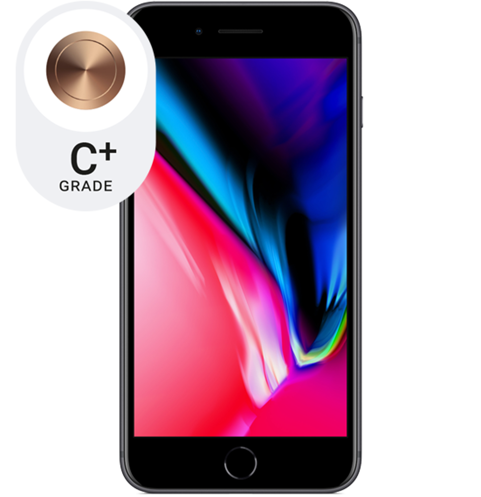 iPhone 8 Plus - 64GB - Space grey - (PO Average used, C+)