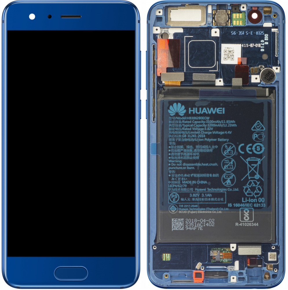 Módulo Pantalla Display incl. frame (Original) - Blue, Honor 9 Original Service Pack
