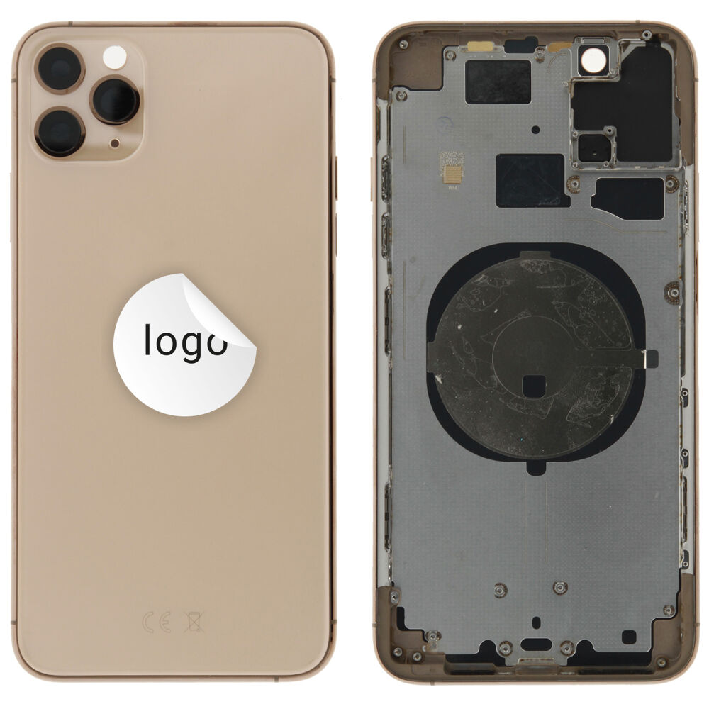 Rear Cover (Pulled A) excl. small parts - Gold, For iPhone 11 Pro Max