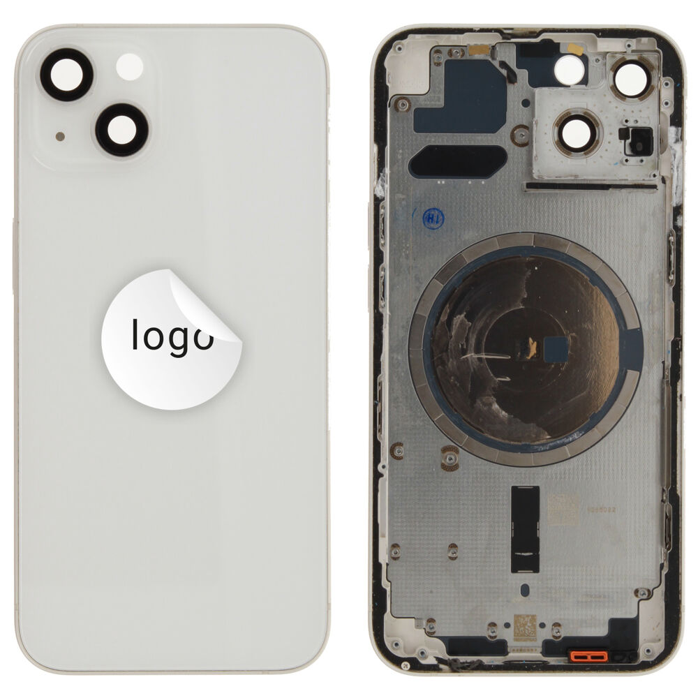 Rear Cover (Pulled A) excl. small parts - Starlight, For iPhone 13