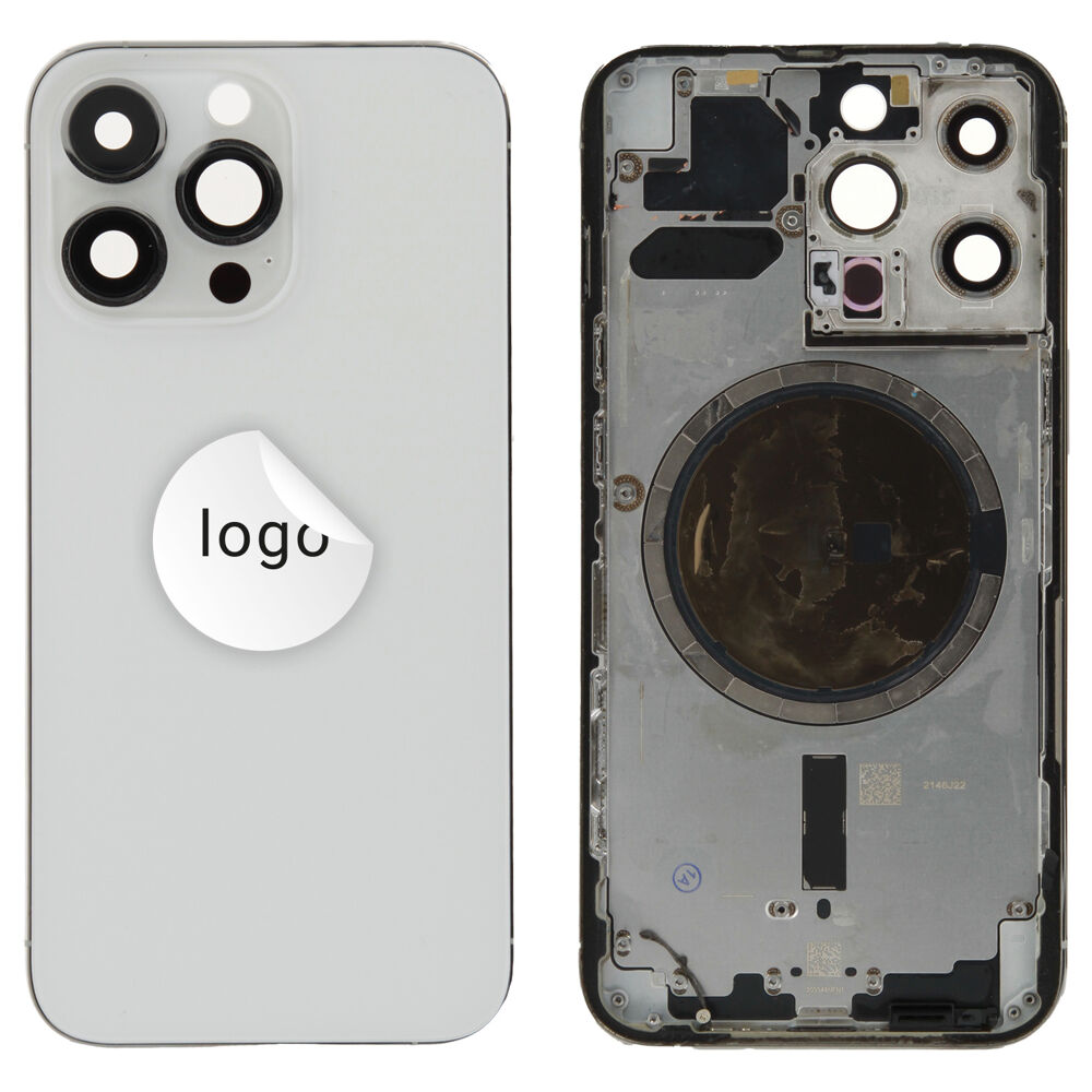 Rear Cover (Pulled A) excl. small parts - Silver, For iPhone 13 Pro