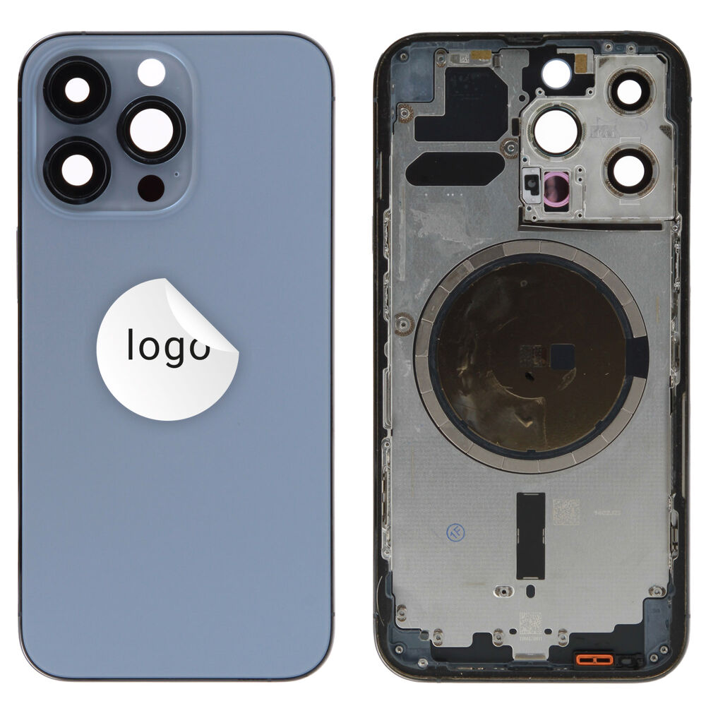 Rear Cover (Pulled A) excl. small parts - Blue, For iPhone 13 Pro