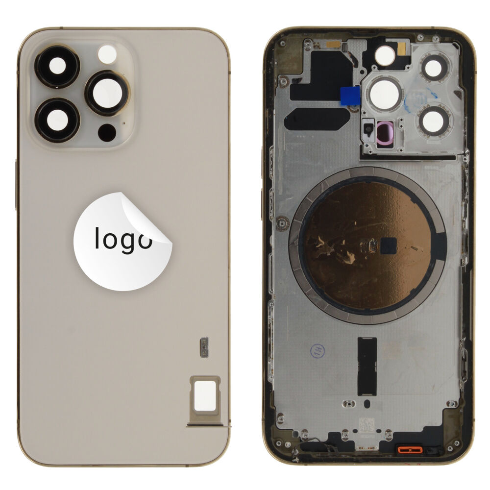 Rear Cover (Pulled A) excl. small parts - Gold, For iPhone 13 Pro