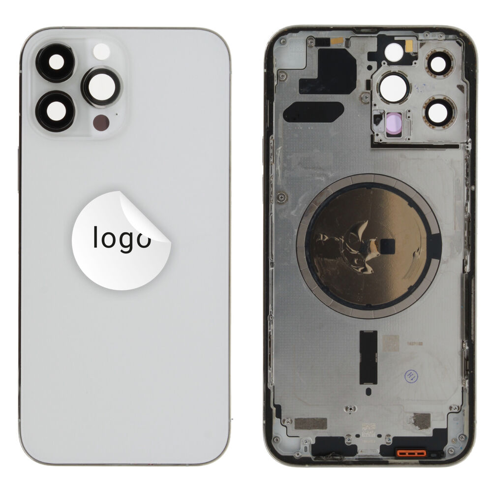 Rear Cover (Pulled A) excl. small parts - Silver, For iPhone 13 Pro Max