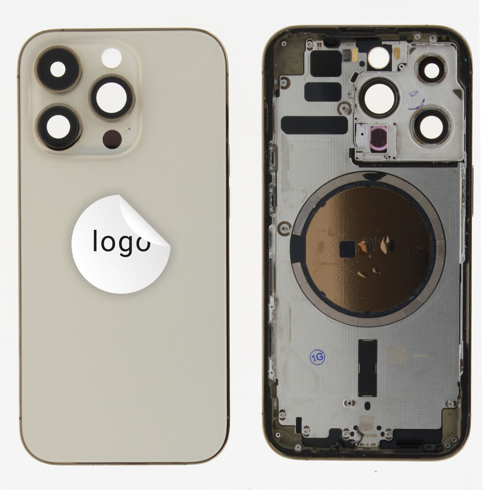 Rear Cover (Pulled A) excl. small parts - Gold, For iPhone 14 Pro