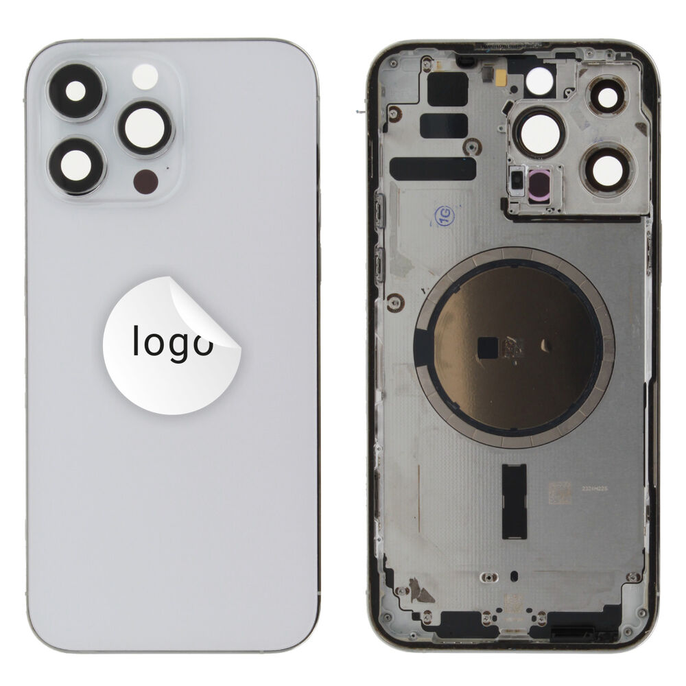 Rear Cover (Pulled A) excl. small parts - Silver, For iPhone 14 Pro Max