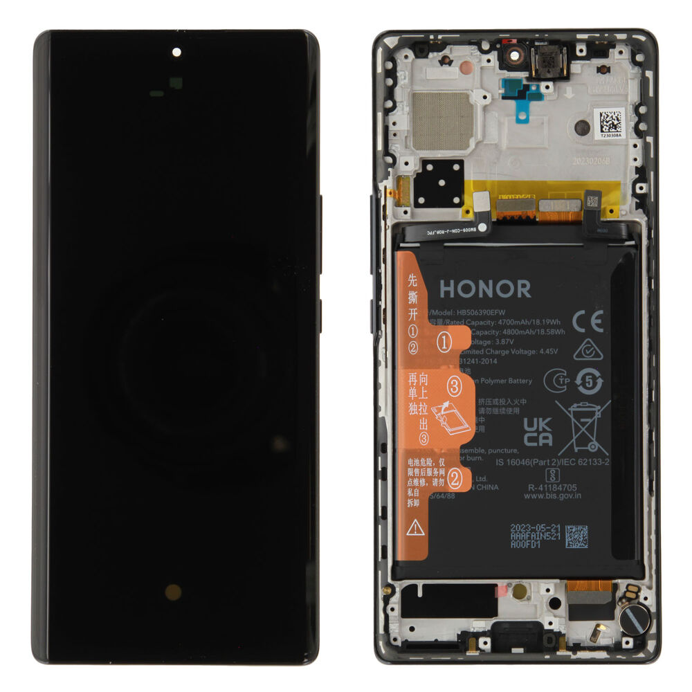 Módulo Pantalla Huawei Display incl. battery (Original) - Black, Honor 70 Original Service Pack