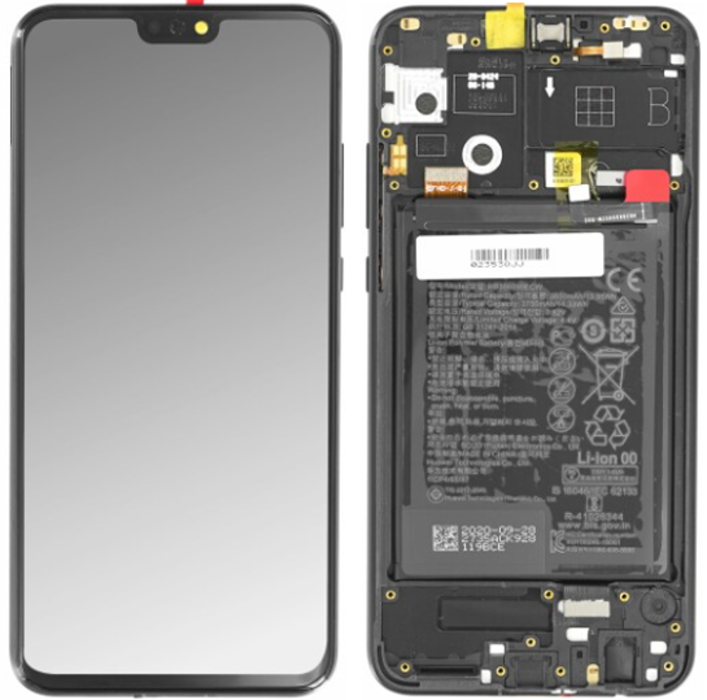Módulo Pantalla Display incl. frame (Original) - Black, Honor 9X Lite Original Service Pack