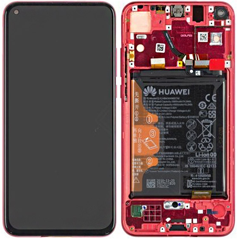 Módulo Pantalla Display incl. frame (Original) - Red, Honor View 20 Original Service Pack