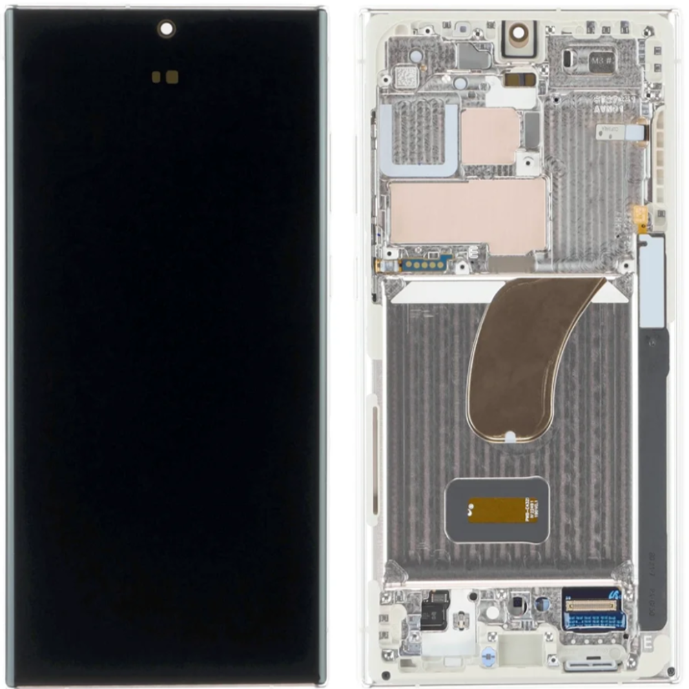 Módulo Pantalla Display (Original) - Cream, Samsung Galaxy S23 Ultra; SM-S918B Original Service Pack GH82-30466B
